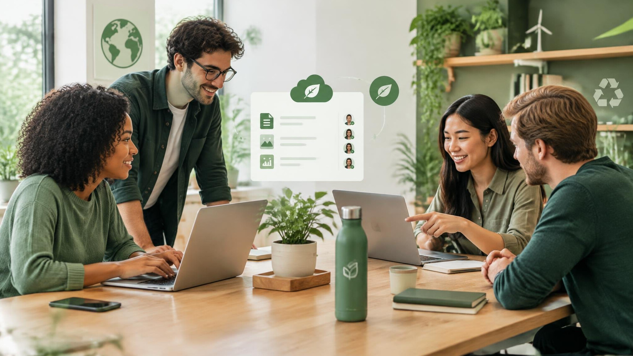 collaborative green workspace